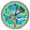 Tequila Parrot Beach Paradise 16" Green Neon Wall Garage Clock