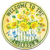 Garden Flowers Home Welcome Sign - Customized