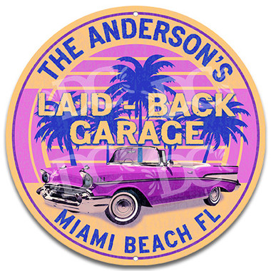 Laid Back Garage Vintage Metal Wall Sign