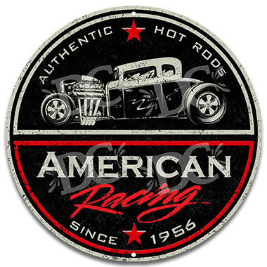 American Racing Garage Authentic Hot Rods Metal Wall Sign - Redeye ...