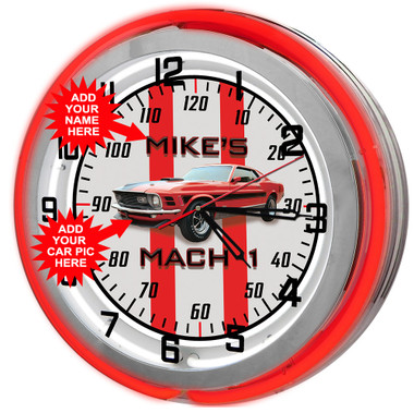 Customized Hot Rod Neon Garage Clock