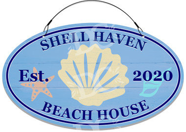 Ocean Shells Decorative Home Welcome Sign