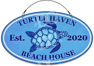 Sea Turtle Decorative Home Welcome Sign