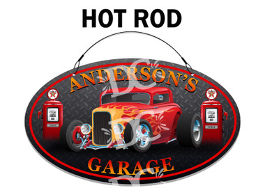 Hot Rod Garage Welcome Sign - Hot Rod