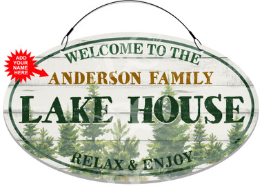 Forest Cabin Decorative Welcome Sign