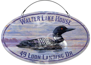 Loon Bird Decorative Welcome Sign