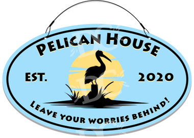 Pelican Cottage Decorative Home Welcome Sign