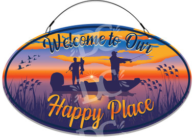 Happy Place Decorative Home Welcome Sign