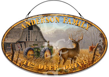 Deer Hunting Whitetail Deer Buck Welcome Sign