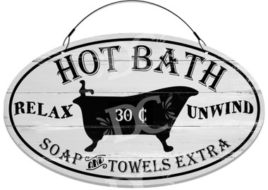 Hot Tub Welcome Sign - Grey