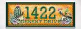 Arizona Roadrunner Desert Themed Ceramic Tile House Number Address Signs