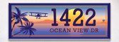 Airplane Pilot Themed Ceramic Tile House Number Address Signs