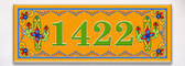Desert Mosaic Cactus Themed Ceramic Tile House Number Address Sign