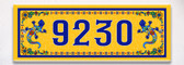 Mosaic Tribal Lizard Themed Ceramic Tile House Number Address Sign