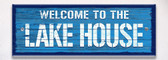 Lakehouse Welcome Themed Ceramic Tile House Number Address Signs