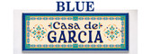 Casa De Family Themed Ceramic Tile House Number Address Signs Blue
