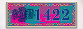 Mosaic Tribal Fish Themed Ceramic Tile House Number Address Sign