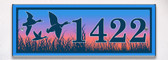 Duck Hunting Pond Themed Ceramic Tile House Number Address Signs