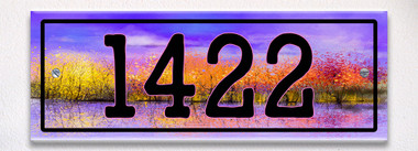 Autumn Colors Fall Themed Ceramic Tile House Number Address Sign