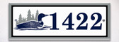 Loon Lake Themed Ceramic Tile House Number Address Sign