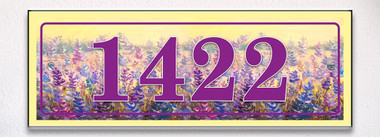 Meadow Flowers Themed Ceramic Tile House Number Address Sign