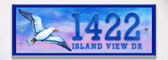 Seagull View Themed Ceramic Tile House Number Address Signs