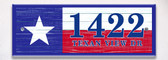 Texas Flag Themed Ceramic Tile House Number Address Signs