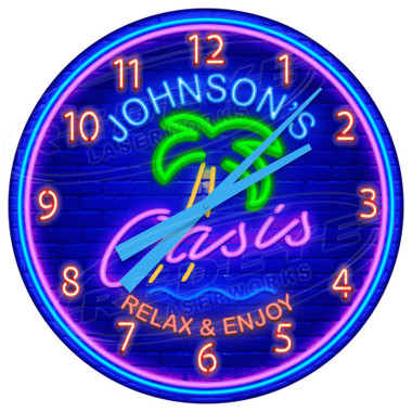 Backyard Oasis Clock