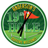 Golfing 19th Hole Club House Wall Clock