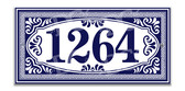 Elegant Mosaic Ceramic Tile House Number Address Sign