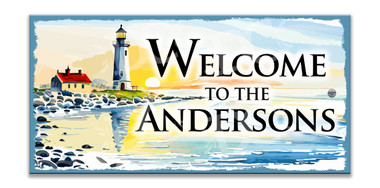 Lighthouse Ceramic Tile House Number Address Sign