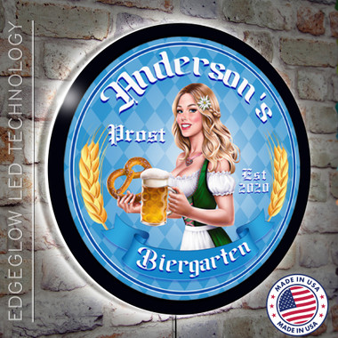 Biergarten Light Up Wall Sign