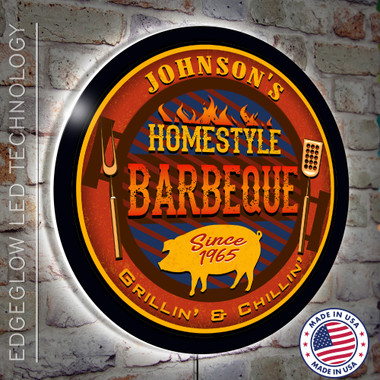 BBQ Light Up Wall Sign