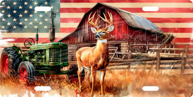 County Buck License Plate Tag