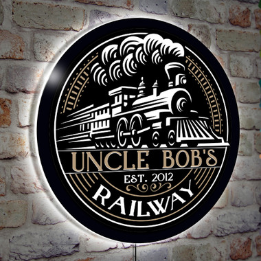 Locomotive Train Room Light Up LED Sign