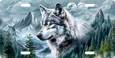 Wild Wolf License Plate Tag