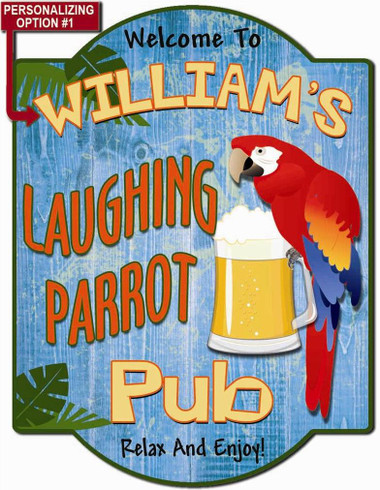 Laughing Parrot Wall Sign
