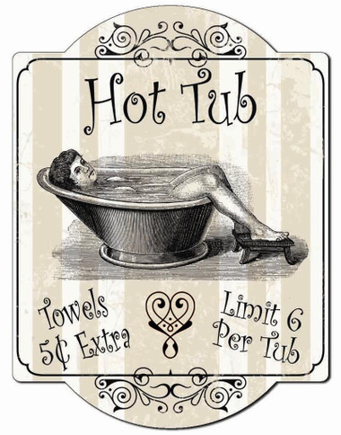 Hot Tub Wall Sign