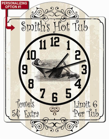 Personalized Hot Tub Wall Clock