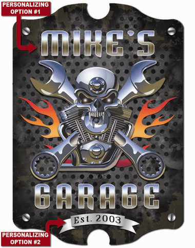 Skull Motor Garage Sign