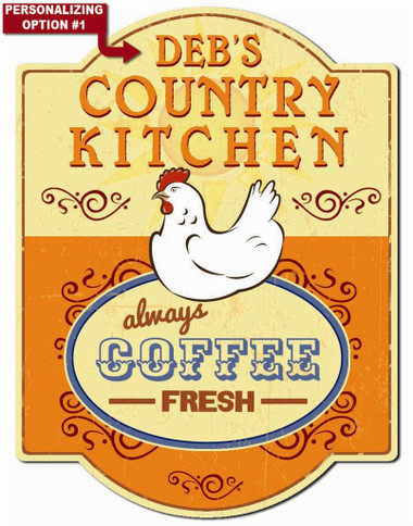 Personalized Country Kitchen Wall Sign