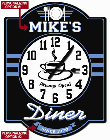 Personalized Diner Wall Clock