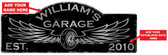 Personalized Biker Garage Sign
