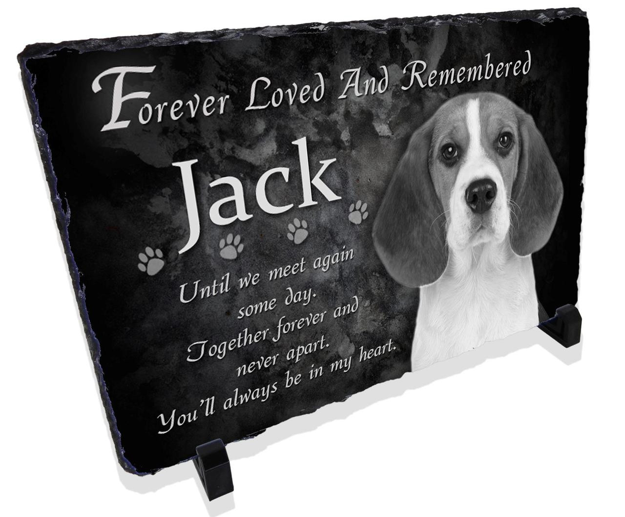 Dog Pet Memorial Stone Plaque - Redeye Laserworks