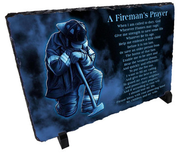 Decorative Firefighter Prayer Stone Plaque