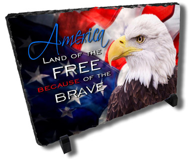 Decorative American Patriotic Eagle Stone Plaque