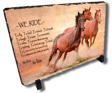 Wild Horses Stone Slate Plaque