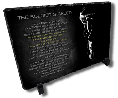 Decorative American Soldier Stone Plaque