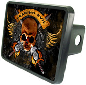 Live Free Skull Trailer Hitch Plug Side View