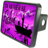 Rather Be Fishing Trailer Hitch Plug Cover